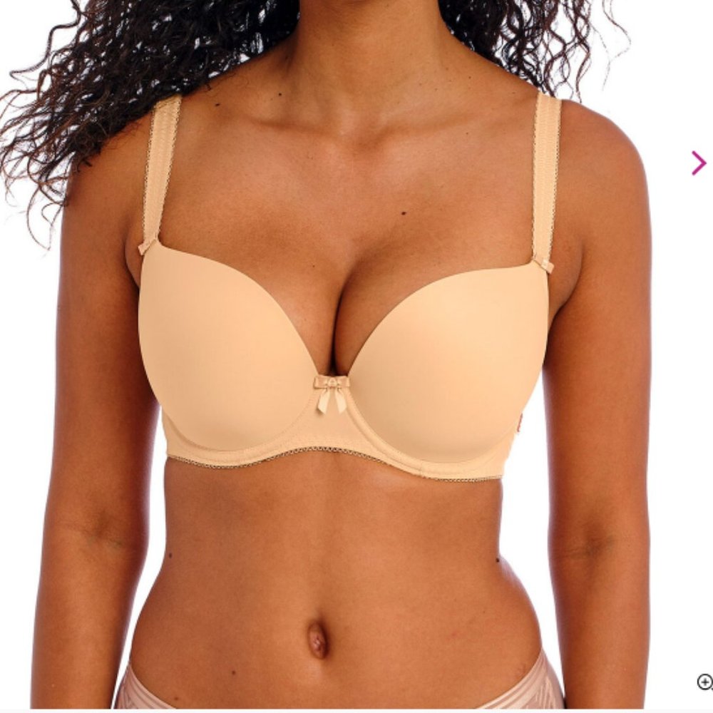 30DDD Freya Deco Nude Moulded Plunge Bra